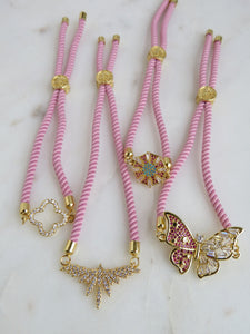 Beatrice Slider Bracelet - Pink