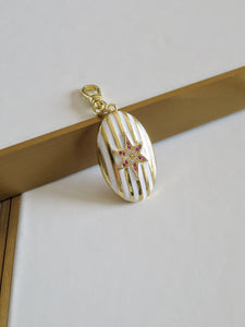 Oval Northern Star Pendant on Swivel Clasp