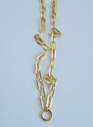 Elliptical Charm Holder Necklace - Clicker Clasp