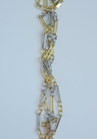 Mixed Metal Figaro Necklace - add hinged clasp charms