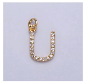 15mm Floating Diamond Initial - 4mm Jump Ring