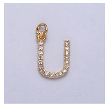 Load image into Gallery viewer, 15mm Floating Diamond Initial - 5mm Jump Ring