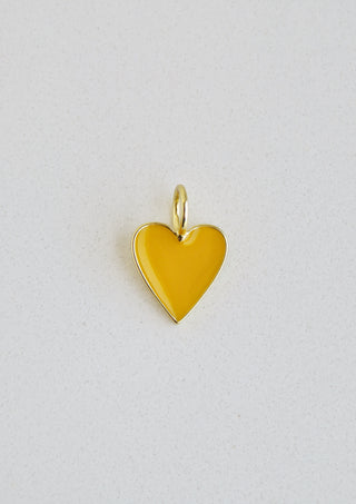 Petite Enamel Heart Charm with Swivel Clasp
