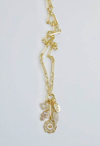 Love & Divine Guidance Charm Cluster Necklace - Sanxenxo Link