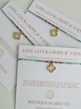 Infinite Luck - Abigail Clover Bracelet Blue
