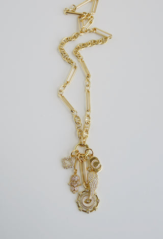 Love & Divine Guidance Charm Cluster Necklace - Sanxenxo Link