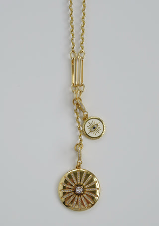 Hilda Evil Eye Charm on Diamond Clasp