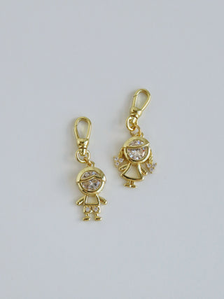 Boy & Girl Charm on Swivel Clasp