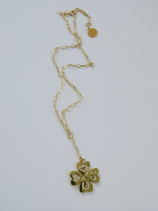 Positive Intentions Necklace - Dainty Paperclip Link