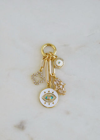 Flora Evil Eye Charm Cluster