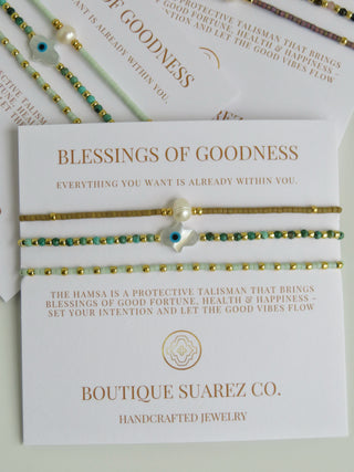 Peace & Protection - Pearl Bracelet Stacks