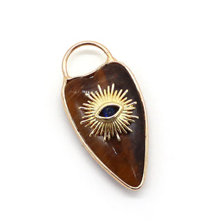 Heart Shaped Crystal Evil Eye Sun Charm