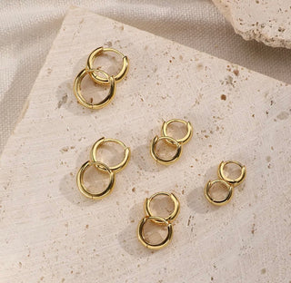 Classic Gold Hoops - Sterling Silver