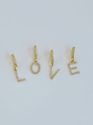 Diamond Initial Charm with Diamond Clasp