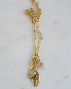 Personalized Luck. Love. Hope. Faith. Protection & Goodness - Figaro Chain