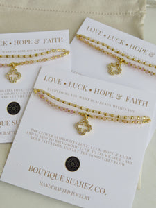 Kiaria Diamond Clover Cord Bracelet