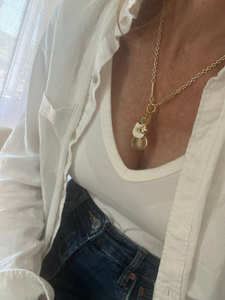 Blanc Charm Holder Necklace - Clicker Clasp - add charms