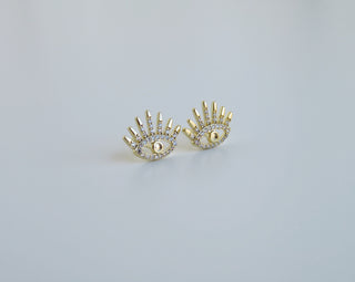 Evil Eye Diamond Stud