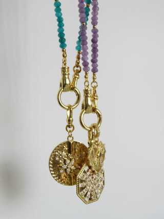 Divine Blessings - Hamsa Double Clasp Wrap Bracelet - Necklace
