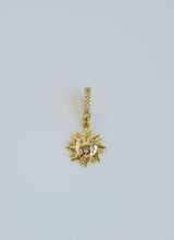 Load image into Gallery viewer, Petite Bohemian Sun Charm on Diamond Clasp