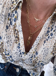 Personalized Luck. Love. Hope. Faith. Protection & Goodness - Figaro Chain