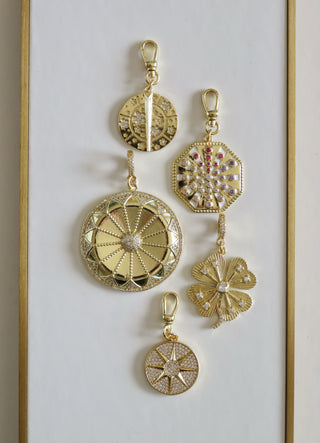 Sunflower Medallion with Diamond Hinged Clasp