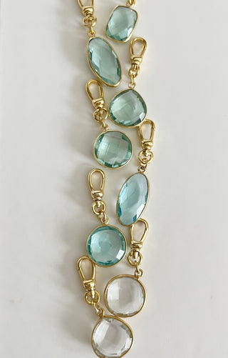 Faceted Crystals on Swivel Clasp