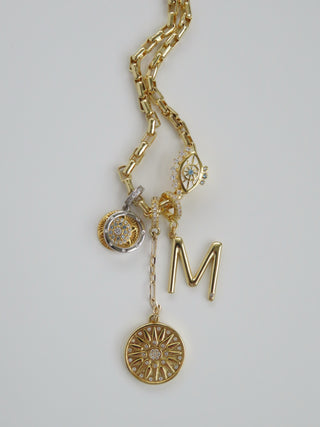 Celestial Protection Monogram Charm Necklace