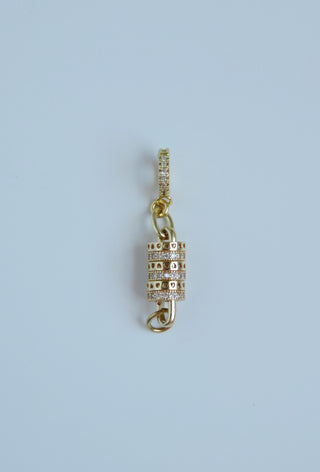 Small Bead Hinged Clasp Lariat Chain - Figaro Link - add a charm