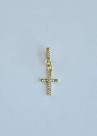 Diamond Holy Cross Charm on Diamond Clasp