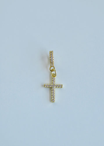 Diamond Holy Cross Charm with Bail