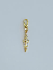 Diamond Arrowhead Charm on swivel clasp