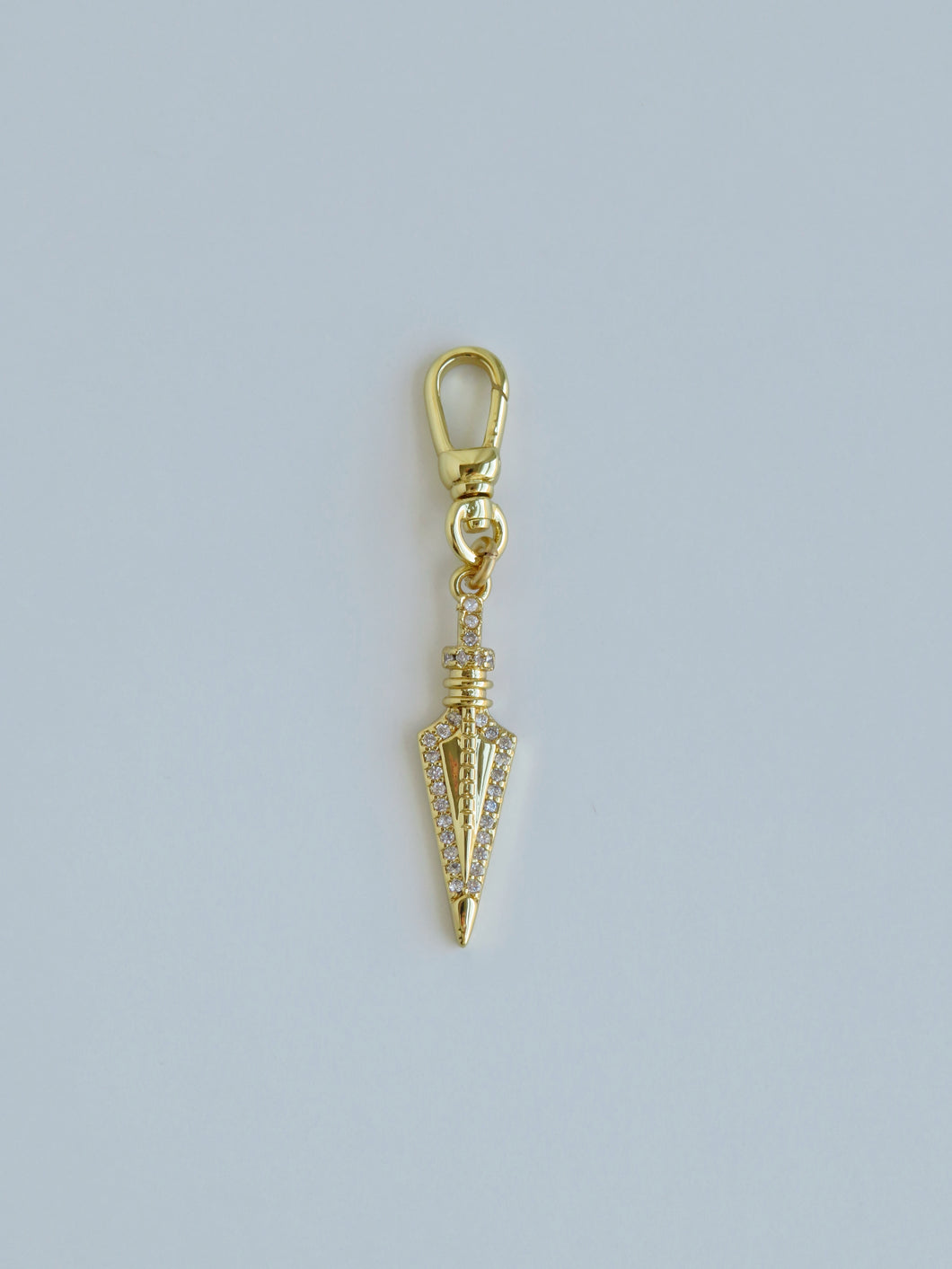 Diamond Arrowhead Charm on swivel clasp