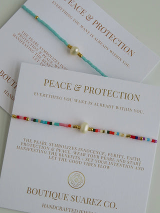 Manifest Peace - Pearl Bracelet