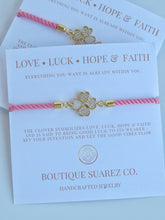 Load image into Gallery viewer, Beatrice Heart Clover Bracelet - Love • Luck • Hope &amp; Faith