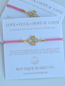 Beatrice Heart Clover Bracelet - Love • Luck • Hope & Faith