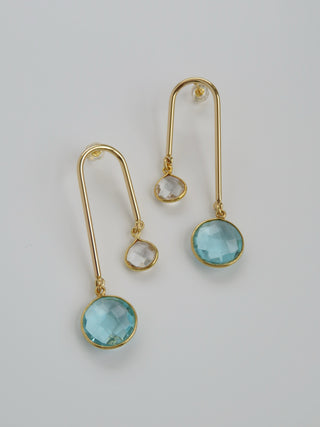 Blue Topaz Crystal Earrings