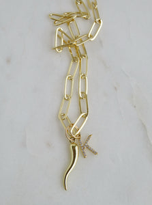 Italian Horn Necklace - Clip Chain