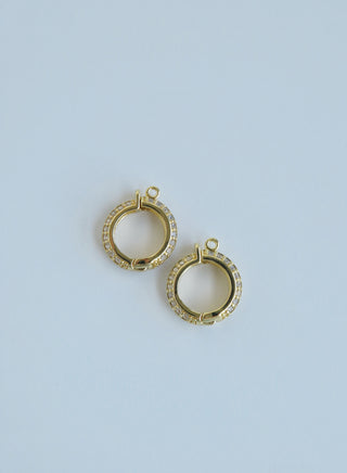 Diamond Charm Holder Hinged Clasp