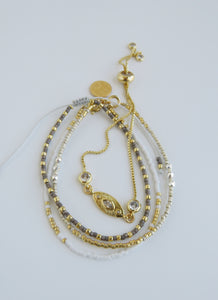 Jordyn Evil Eye - Beaded Wrist Stack