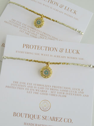 Evil Eye Shimmer - Beaded Bracelets