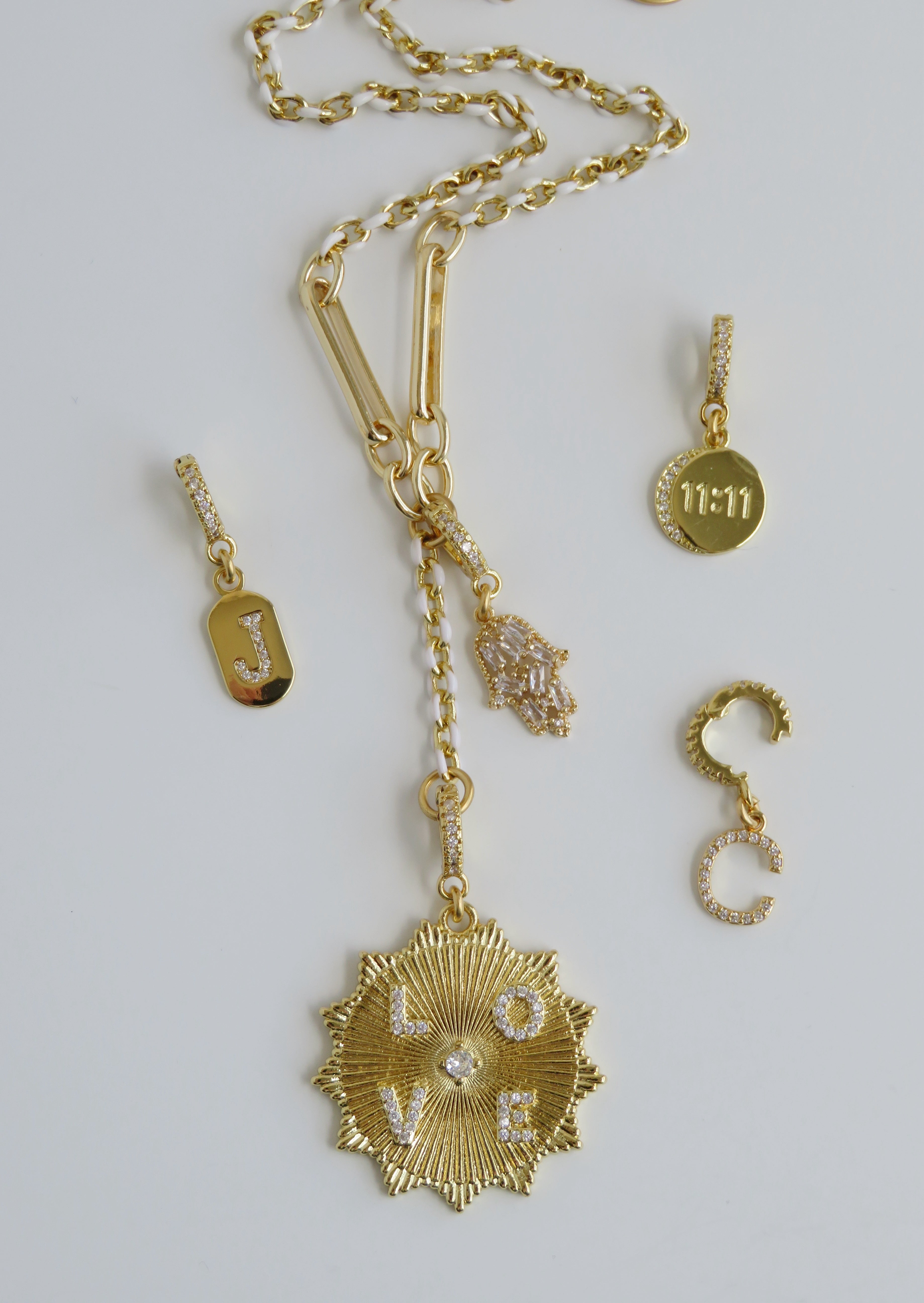Sanxenxo Perla Sacred Heart Guardian Eye Charm Cluster - Ready to
