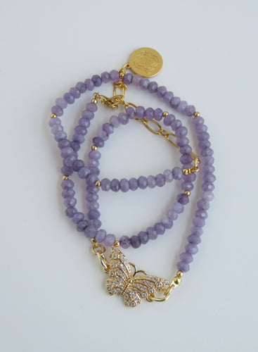 Spiritual Transformation - Butterfly Wrap Bracelet - Necklace