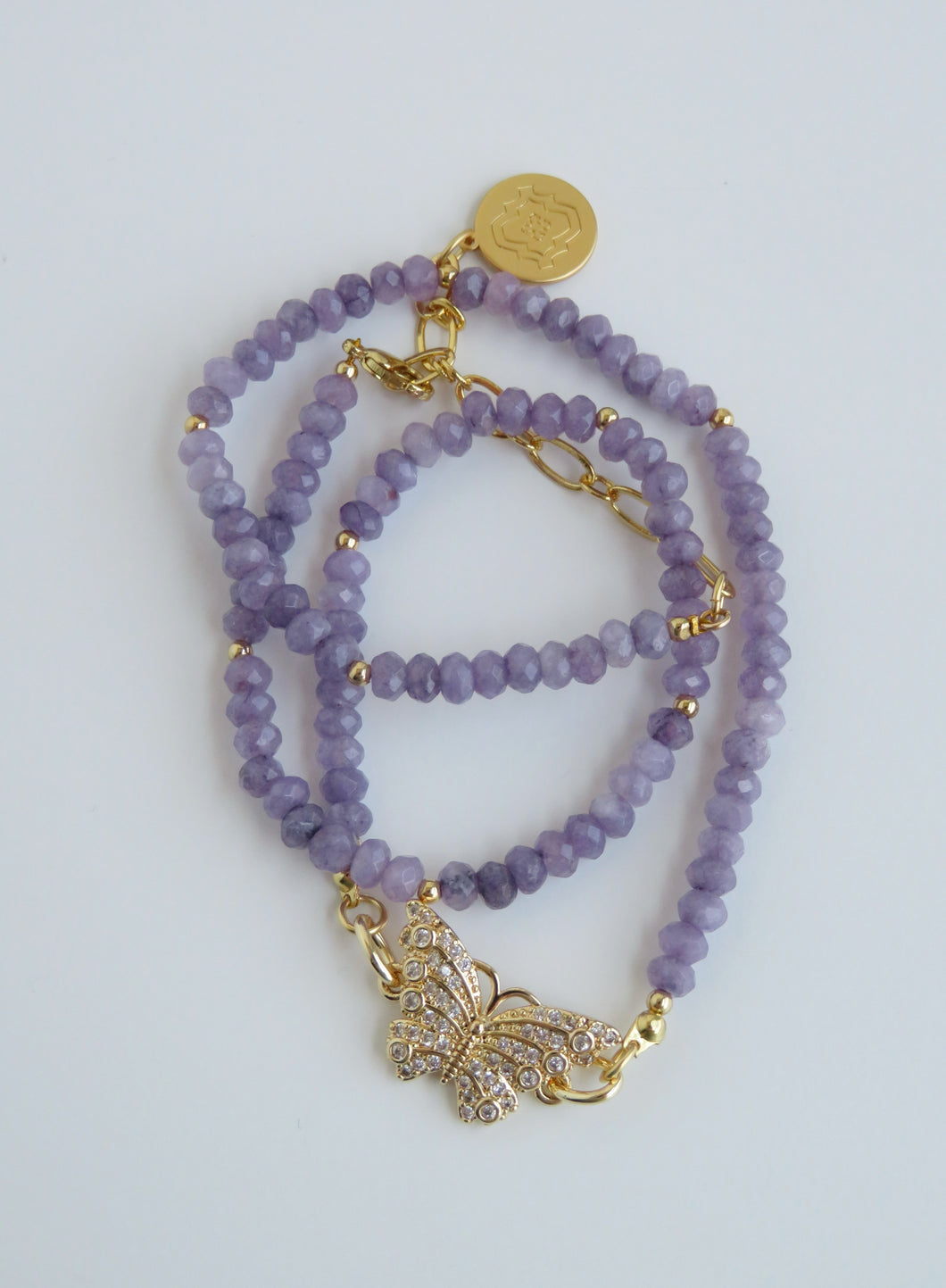 Spiritual Transformation - Butterfly Wrap Bracelet - Necklace