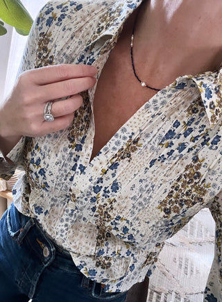 Balance and Communication- Lapis Lazuli Pearl Wrap Bracelet - Necklace