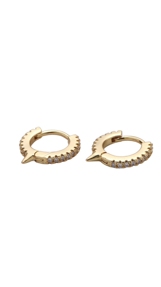 Mini Diamond Spike Huggie Earring