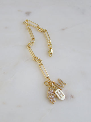 Protect Your Blessings Double Initial Bracelet