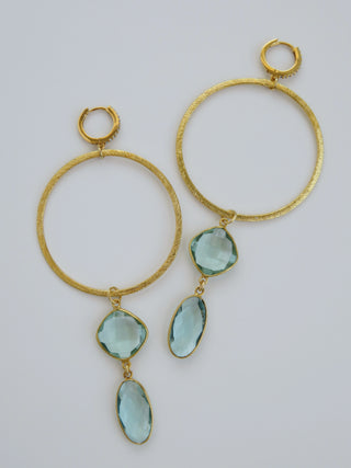 Palm Beach Crystal Hoop Earrings