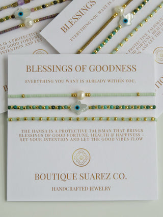 Peace & Protection - Pearl Bracelet Stacks