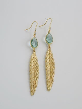 Feathered Crystal Earrings